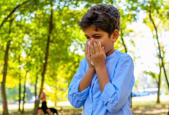 Enfant souffrant d'allergies