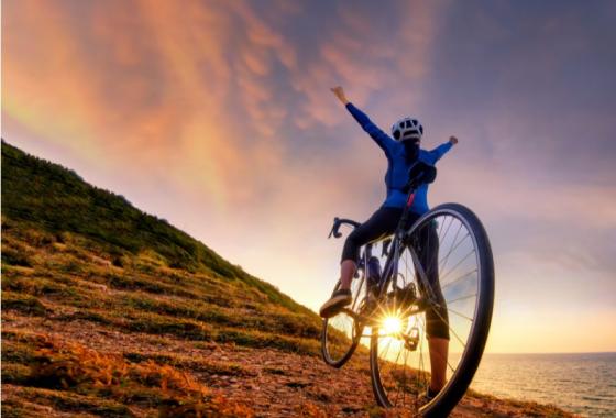 Vélo au bord de mer